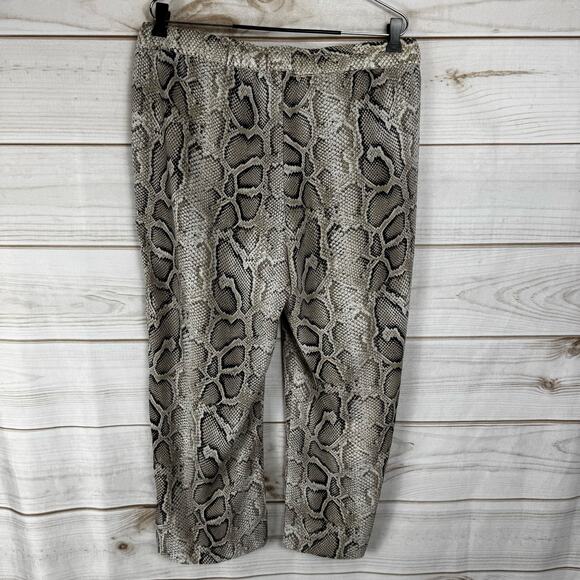 Michael Kors Snake Print Wide Leg Pull On Pants Size XL - Picture 4 of 7
